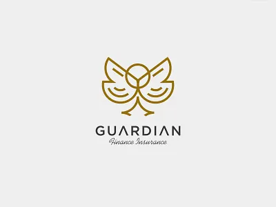 owl logo template animal bird design flying gold line linear logo luxury minimal nature night owl simple wild wing