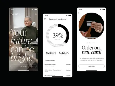 5th Retirement planner app card chart finance fintech minimalistic mobile mobile design modern retirement planner ui ux
