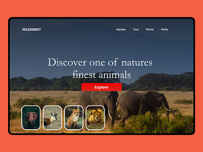 Wildlife UI branding design flat logo minimal type ui ux web website