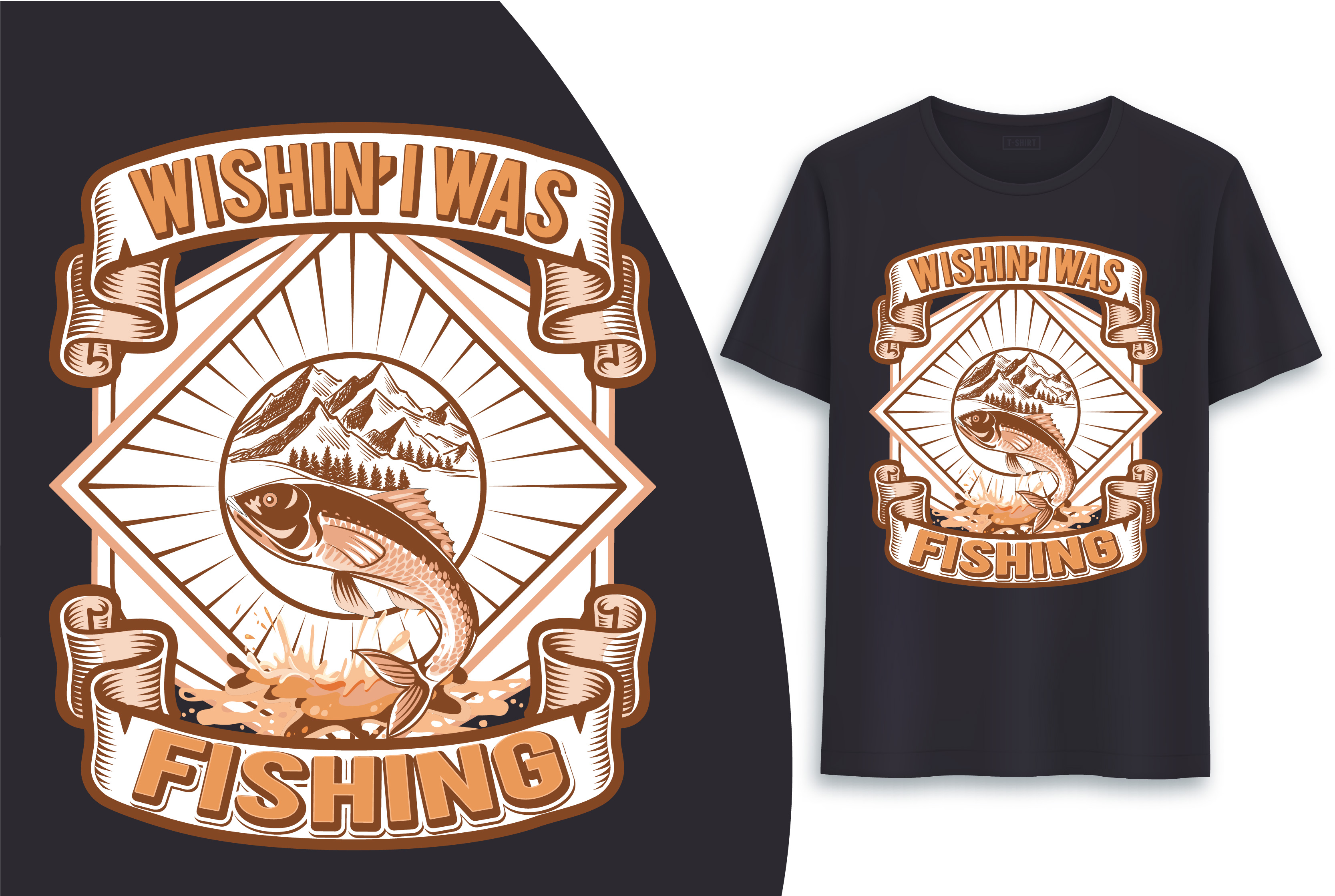 Fishing T-shirt Design, Fishing Shirt Design, Fish Tees