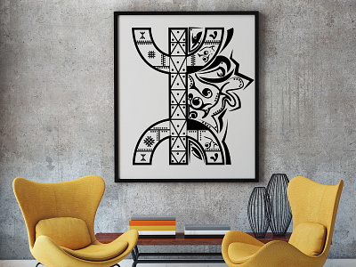Tifinagh illustration amazigh culture design illustration moroccan tifinagh