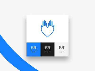 A charity logo branding charity colorful design heart help logo