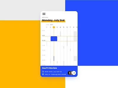 Mobile Meeting Planner angular indigo indigo.design infragistics mobile pattern sketch ui ux