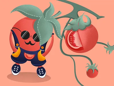 Tomatoes design drawing illustration leaves tomato tomatoes vegetable