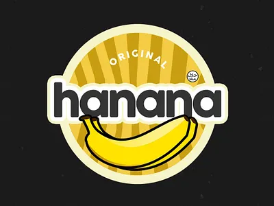 Hanana - Banana Cookies Logo branding design flat logo minimal packaging
