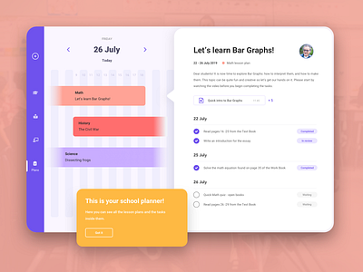 Lesson Planner app design illustration lesson plan planner school ui ui ux uidesign vector