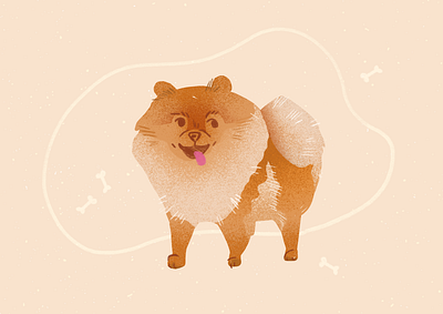cute puppy animal cute dog illustration pet pomeranian puppy