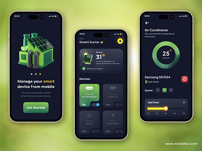 Smart Home App app app design clean creative design device home ios ios app ios design mobile app mobile ui mobile ux modern smart smart device smart home app solar device ui ux