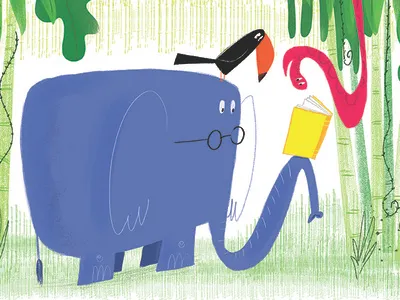 Read animals cartoon children childrens book humor humorous illustration illustration photoshop