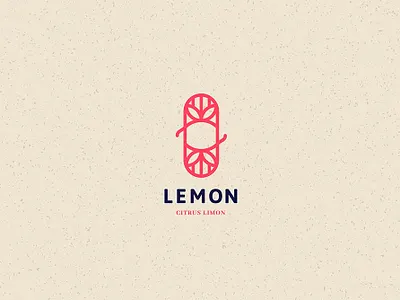 fruit logo // branding design flat fruit icon lemon logo type typography vector