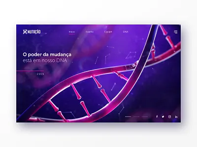 Home Mutação 2019 design dna page site ui ux web