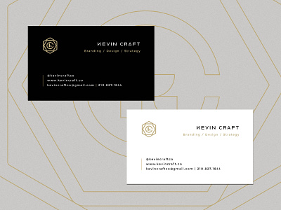 New Business Card black brand branding business card design geometric gold graphic design icon kc logo logo design logos mark minimal monogram seal type typography white