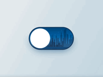 Night/Day Button Animation adobe xd after effects animation app design button day illustration night off on on off web design