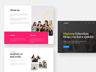Landing page - Digicorp dailyui design dribbble exploration homepage landing page sketch ui ui ux uiux ux web web design