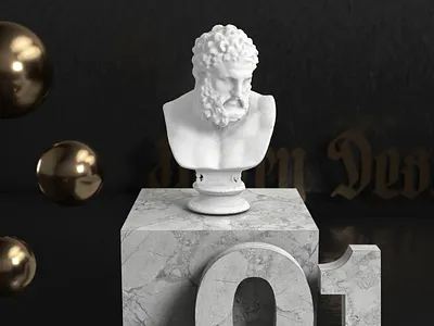 Blackletter Vignette 3d c4d cinema 4d typography