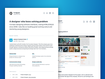Updated personal site design flat personal personal project ui website