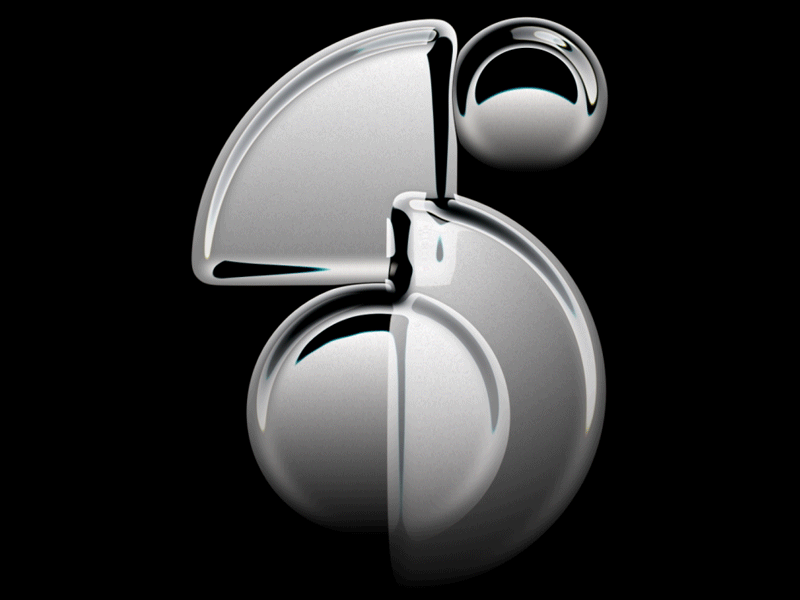 Number 5 abstract animation design liquidmotion metal metallic motion design motion graphics motion portfolio shapes ui
