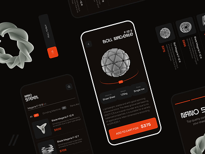 Steel Foundry Marketplace Mobile IOS App android animation app design categories dashboard design ecommerce finance foundry interaction interface ios marketplace mobile mobile app mobile ui produsct steel ui ux
