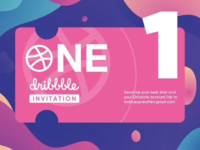 One Dribbble Invite best of dribbble dribbble invite giveaway dribble flat giveaway giveaways illustration invitation invite invite giveaway invites vector