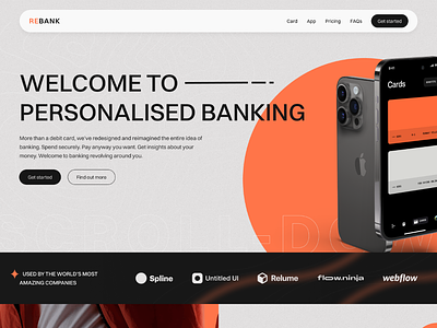 Mobile Banking Landing Page banking design landing page mobile banking ui ux web design website