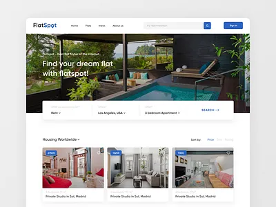 FlatSpot — hotel search design logo ui ui ux design ux ux ui web website