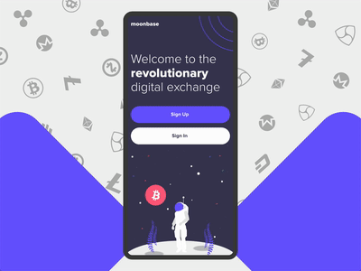 Moonbase Login Sample adobexd app bitcoin crypto exchange illustrations mobile ufo undraw