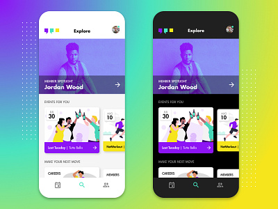 YPOS | Local Networking App for Young Professionals a small studio app dark mode events identity illustration logo networking product design professional services seattle social media social network ui ux