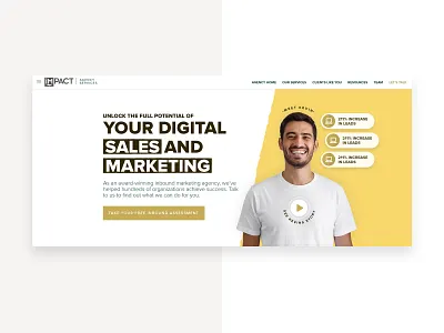 Marketing Agency Hero Concept hero hero banner hero section homepage inbound marketing marketing redesign web design