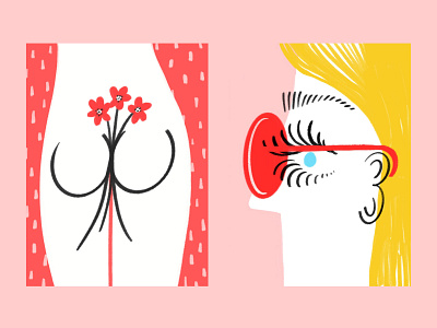 🍑🌺🕶👀 butt design doodle flowers illo illustration ipad procreate sketch slowdown sunglasses woman
