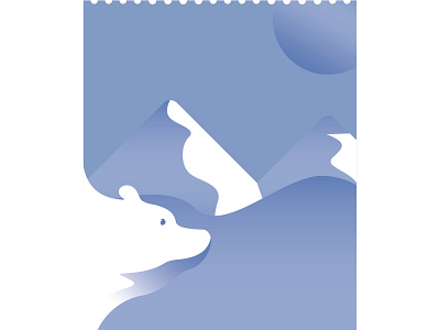 Bear card design graphic illustration minimalism vector