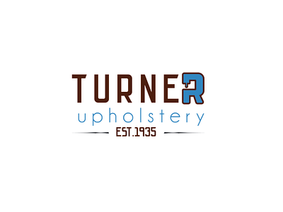 Turner Upholstery logo illustrator concept design