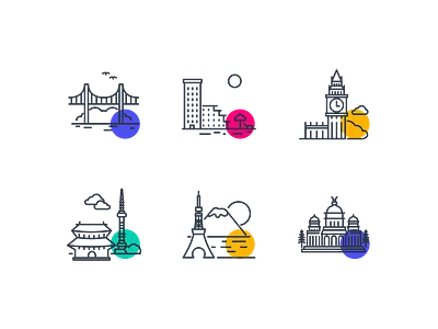 Office Location - Icons branding icons illustration office design