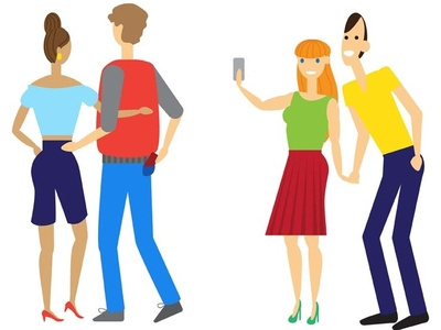 Couples illustration vector