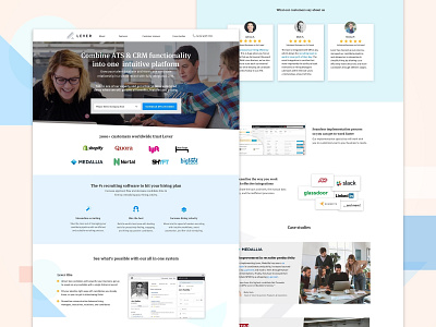 Lever Hr Landing Page Design branding conversion design conversion rate optimization cro demo design graphic design landing page landing page design layout software ui ui ux design ui web design ui. ux ux design web web design