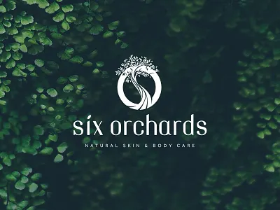 Six Orchards Logo brand brand identity brand identity design branding corporate identity design drawing graphic design hand drawn hello illustration lettering logo logo design logotype new sketch skincare tree vector