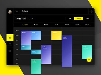 Calendar App concept agenda app branding calendar calendar ui concept dark dark ui design meeting app meeting room meetings snark ui web website