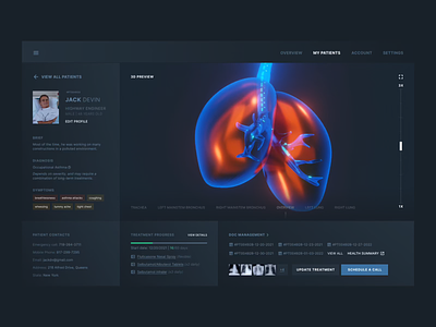 Patient Management 3d animation app dashboard doctor management medical minimalism motion graphics platform product tracking ui ux