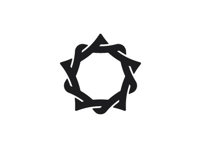 Nodustella Logo black design geometric knot logo logomark mark star symmetrical vector