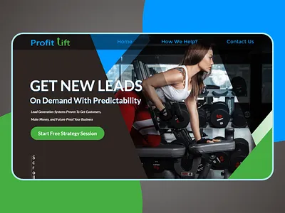 Gym Leeds Hero Section art director branding challange design flat hero hero image homepage lettering logo minimal typography ui ui 100 ui 100day ui challange uichallange ux ux challenge web