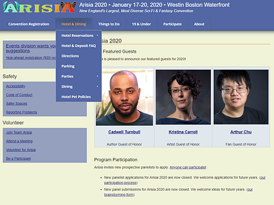 Arisia 2019/2020 ui