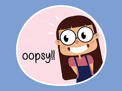 oopsy!! adobeillustrator characterbuilding charactersketch colors design icon illuatration imaginary vector