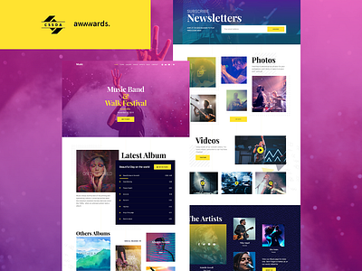 Awwwards Awarded - Themify Ultra Music Demo ui ui ux ux web design