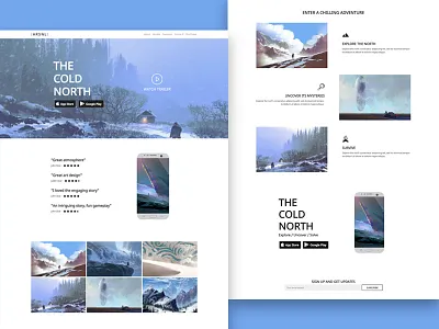 ARSNL - Video Game Landing Page Mobile app design game landing page site template ui web webdesign