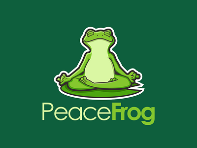 zen frog yoga character design charachter frog frogs fun illustration logo mascot vector
