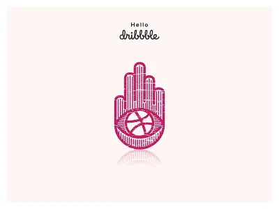 Hello Dribbble! :) branding debut design dribbble firstshot flat hello icon icons logo vector