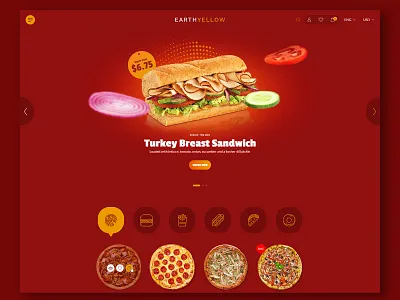 Fast Food Website creative design creative website theme design website