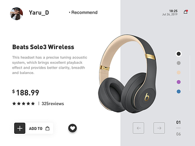 Headphone Web Design black branding design headphone ui web web design