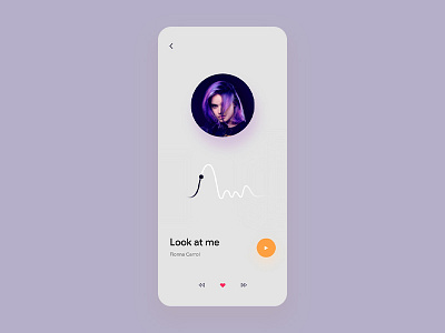 Music Player app daily ui design flat ios iphone minimal music player ui ux