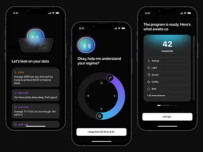 Sleep app design app dark design onboarding sleep typography ui ux
