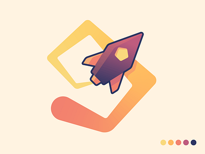 Rocketship logo dailylogochallenge design k funky karen sardaryan kfunkydesign logo logo speed design